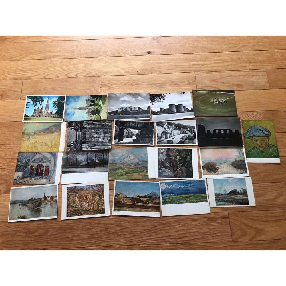 Lot of 21 Vintage European Postcards- Monet- Van Gogh- Landscapes-‎ Portraits